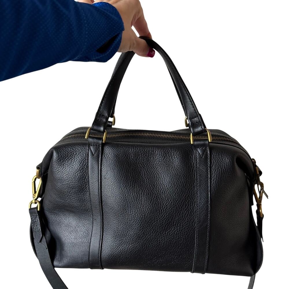 Madewell Glasgow Satchel B6836 Black Leather Crossbody Shoulder Bag
